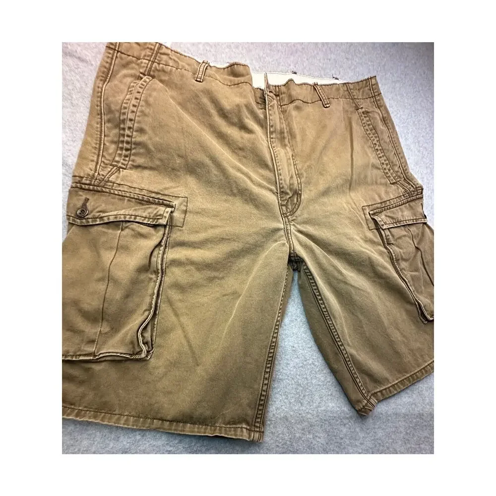 Levi's Utility Cargo Shorts W40 Brown Cotton Multi Pocket Flat Front
